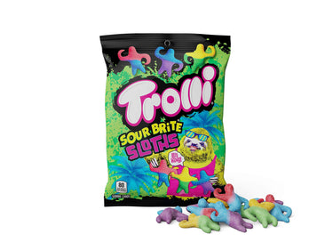 Trolli Sour Brite Sloths Gummy Candy, 4.25 Ounce, Pack of 12